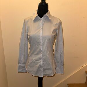 Zara Crisp Blue Blouse NWT XS